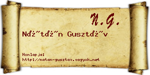 Nátán Gusztáv névjegykártya
