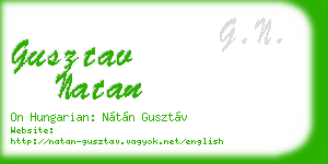 gusztav natan business card