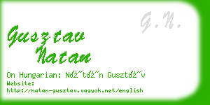 gusztav natan business card